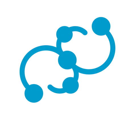 Blue icon of neurons Blue icon of neurons