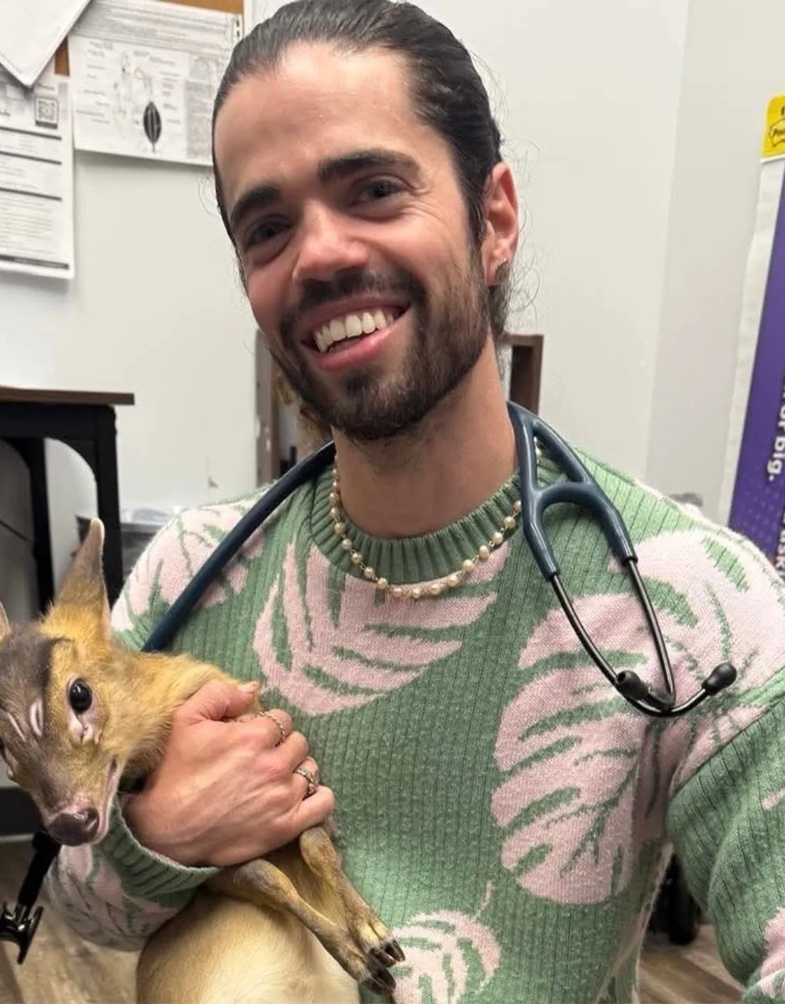 Meghan Armstrong holding a white bunny Meghan Armstrong holding a white bunny