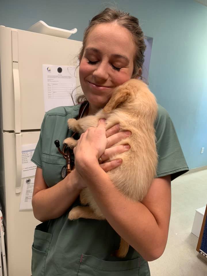 Dr. Gilfeather with Puppy