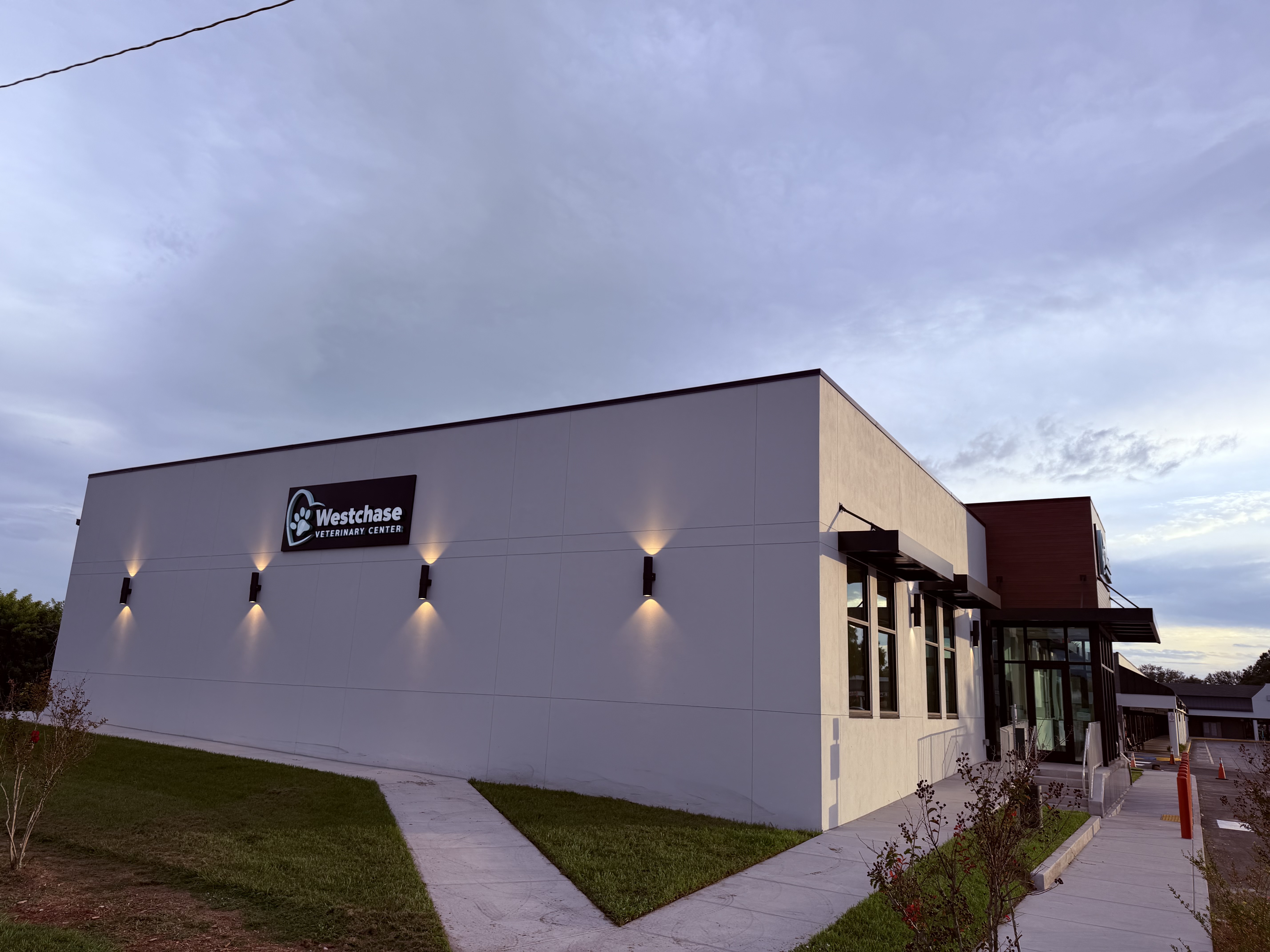 Side of the building at Westchase Veterinary Center