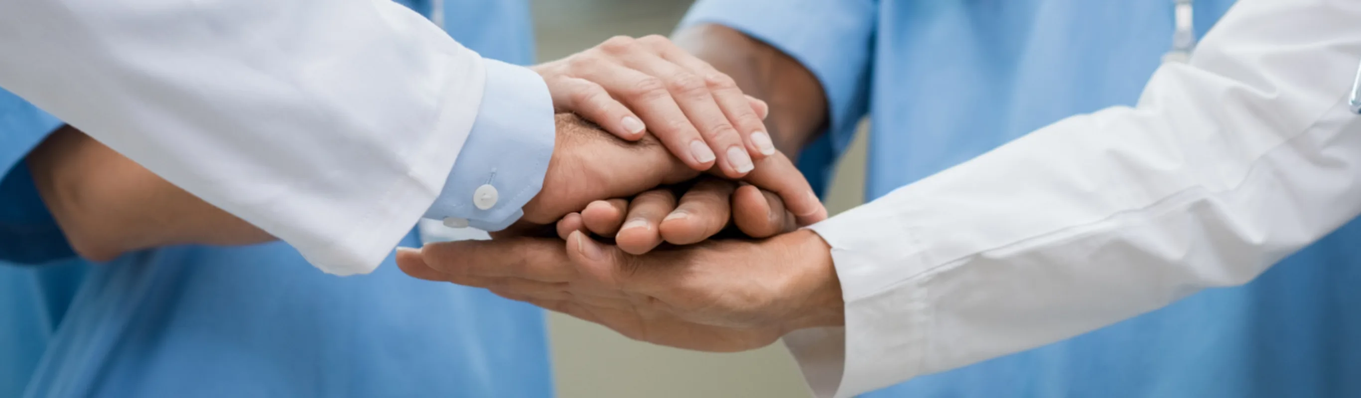 Team of doctors with dog