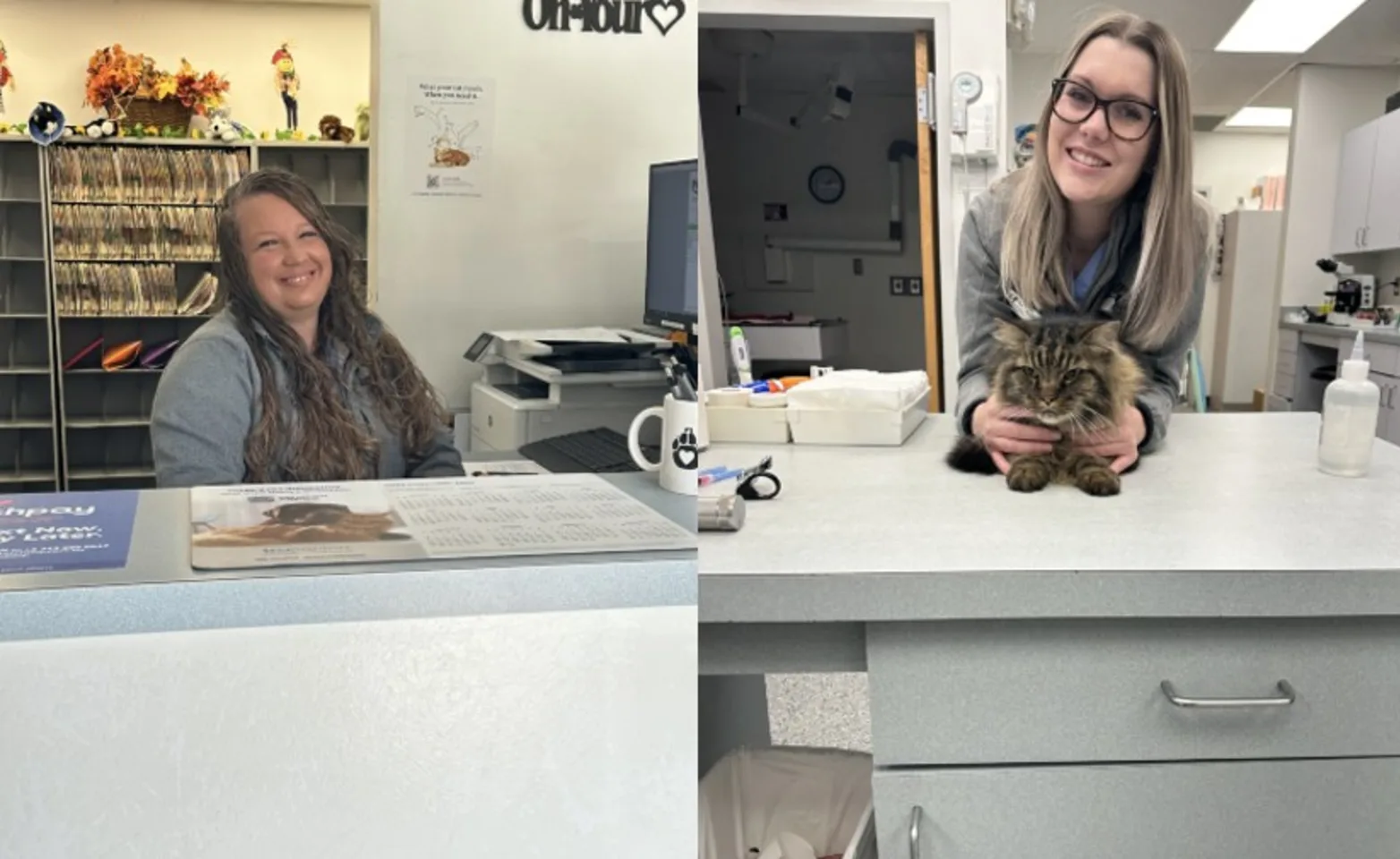 two pictures of staff members are West Frederick Veterinary Hospital two pictures of staff members are West Frederick Veterinary Hospital