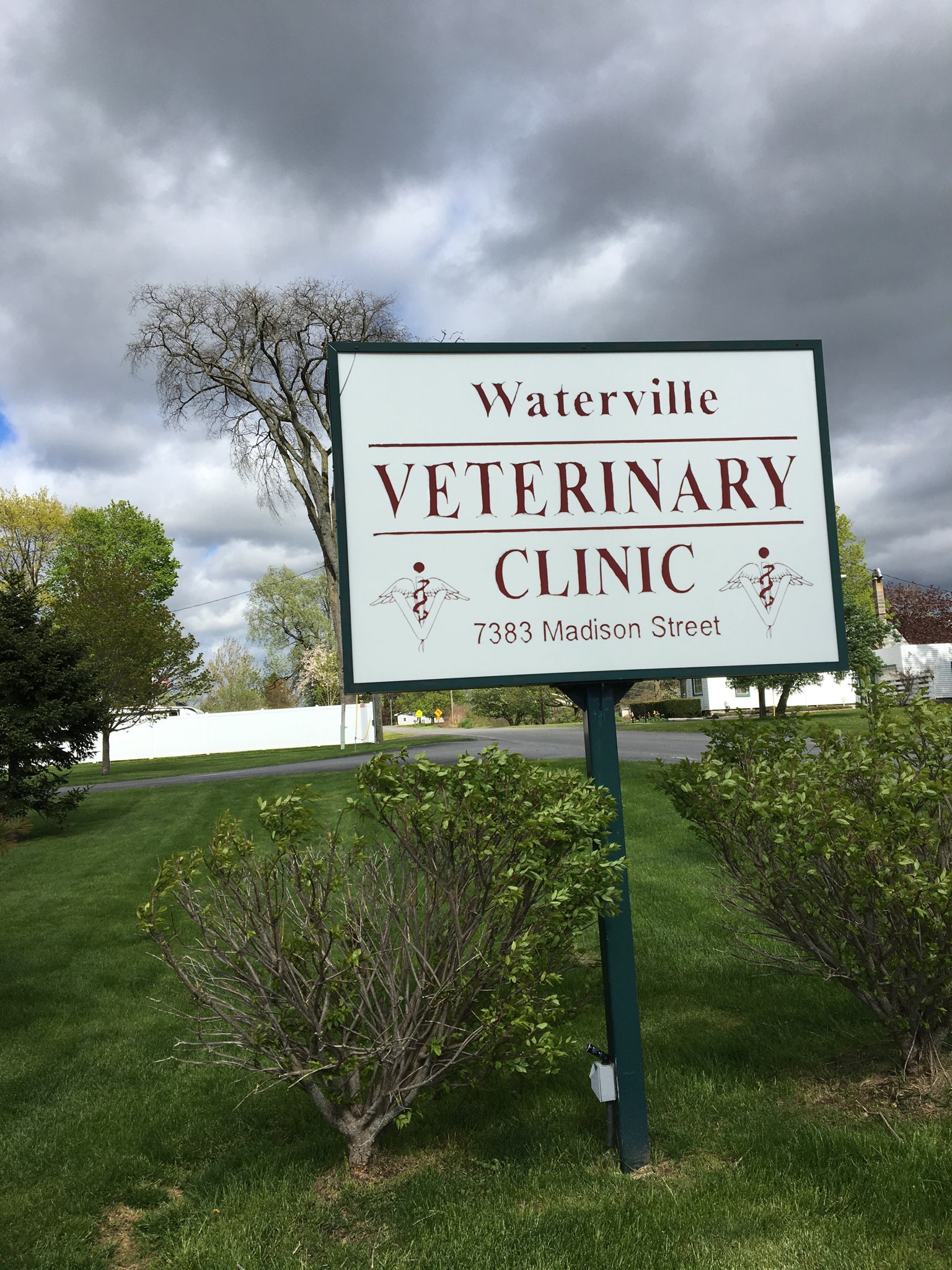 Waterville Veterinary Clinic Sign