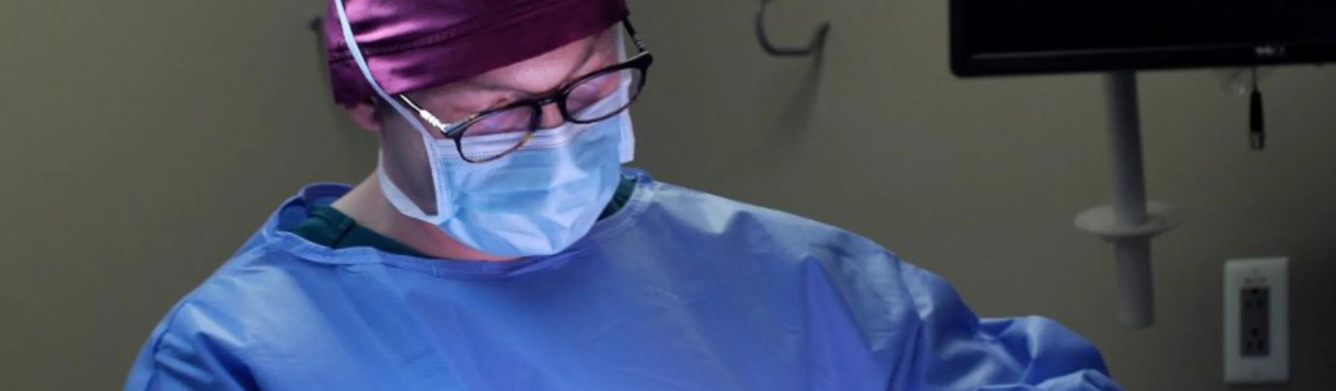A veterinarian conducting a surgery