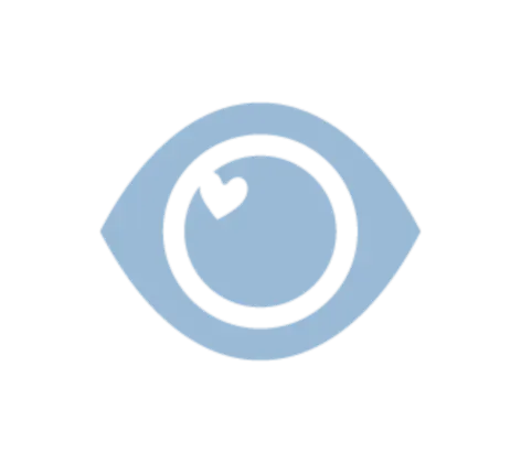 Pale blue eye with white heart pupil Pale blue eye with white heart pupil