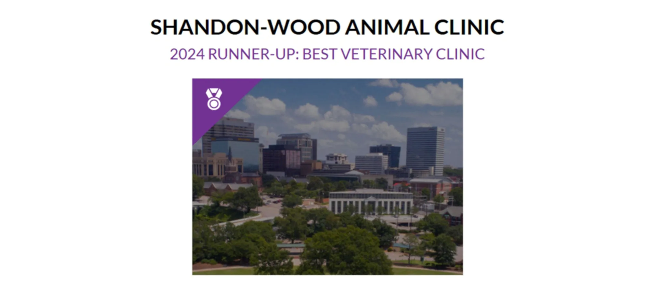 2024 Runner-Up: Best Veterinary Clinic 2024 Runner-Up: Best Veterinary Clinic