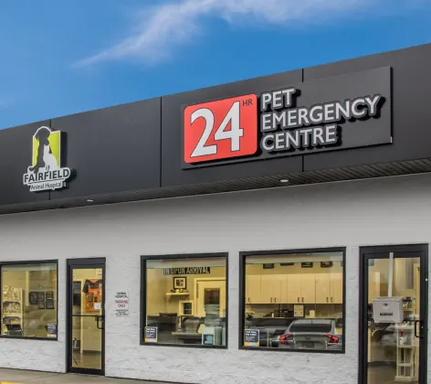 Exterior view of Fairfield Animal Hospital's 24 Pet Emergency Centre