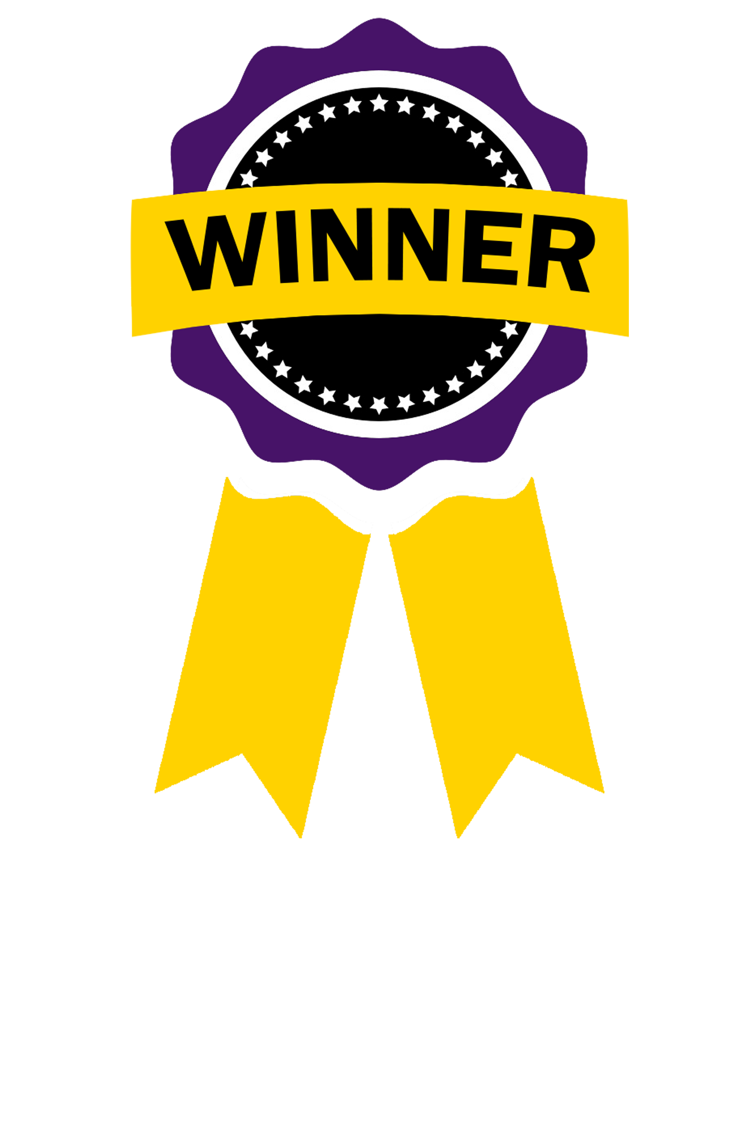 Black Purple Gold Ribbon