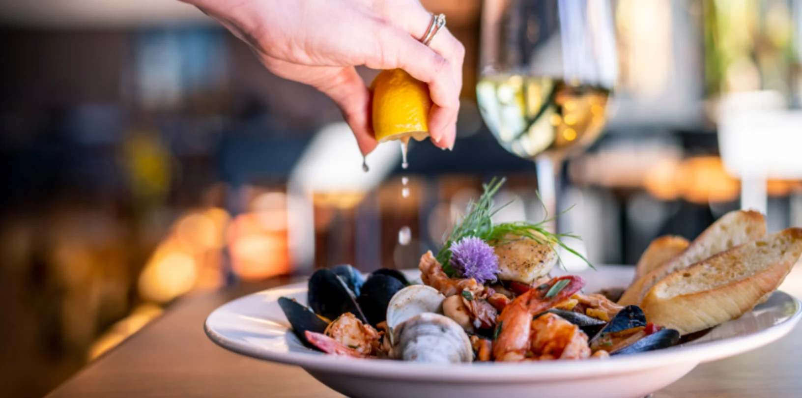 Fancy seafood dinnner Fancy seafood dinnner