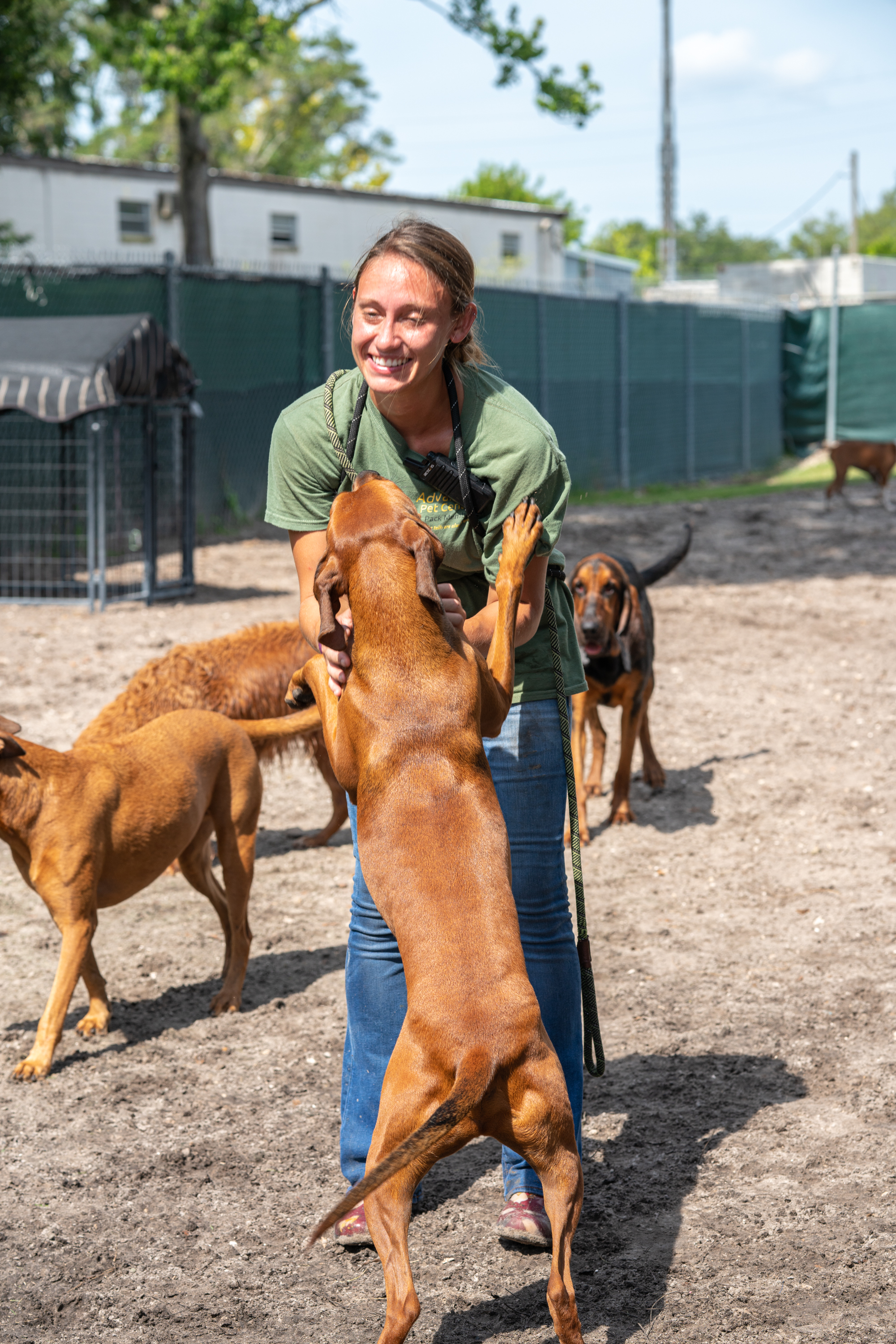 Advantage Pet Center Staff with dogs