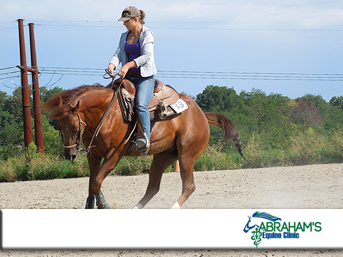 A person riding a horse
