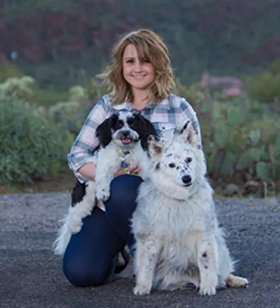 Amanda Scarber with two dogs Amanda Scarber with two dogs