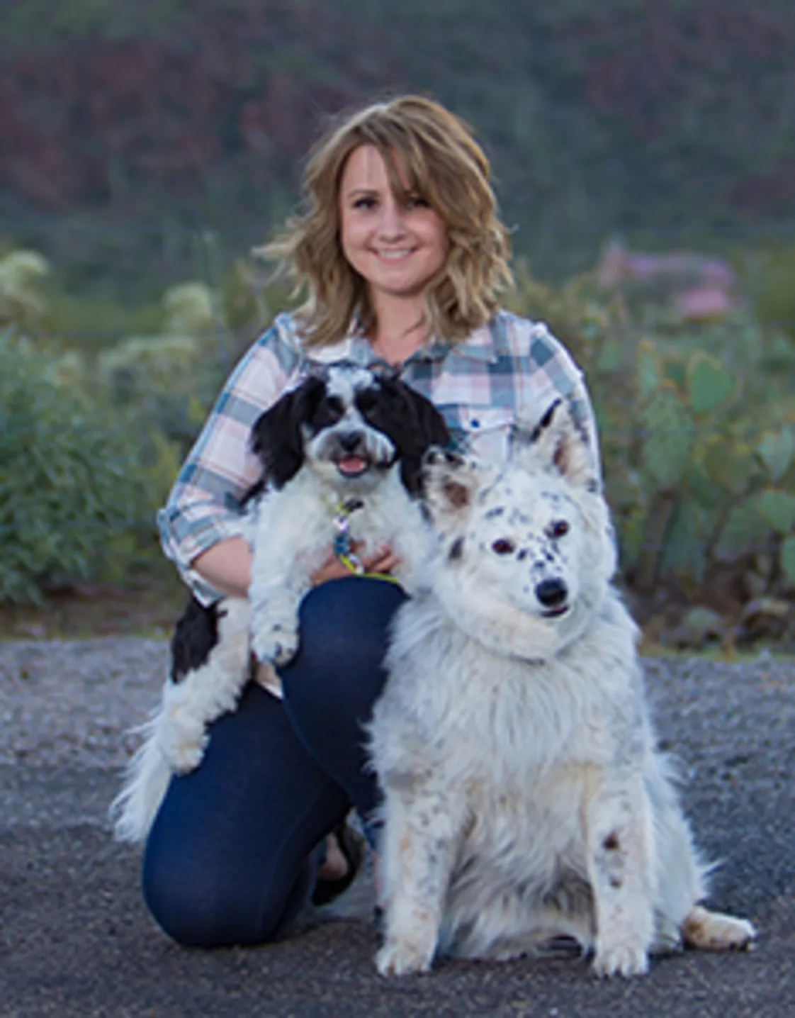 Amanda Scarber with two dogs Amanda Scarber with two dogs