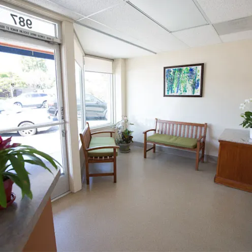 Clinic front entrance lobby area Clinic front entrance lobby area