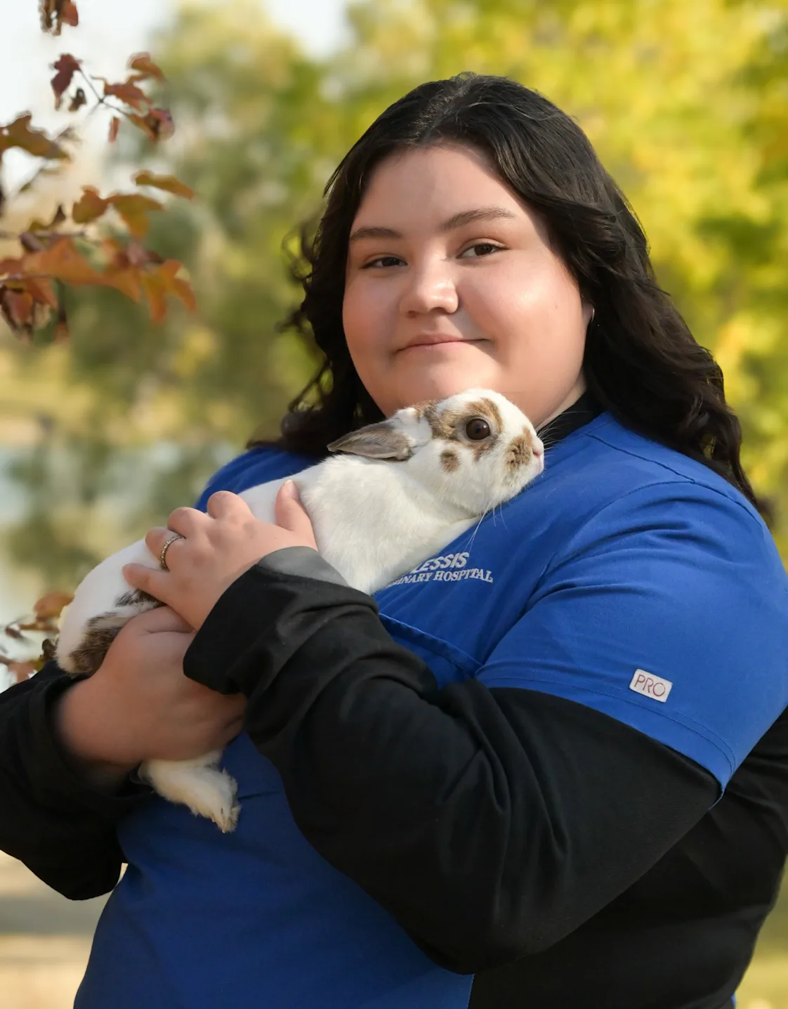 Aliyah holding a bunny Aliyah holding a bunny