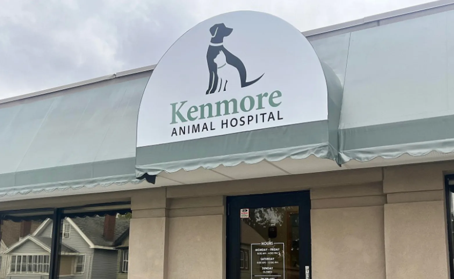 Front Awning of Kenmore Animal Hospital Front Awning of Kenmore Animal Hospital