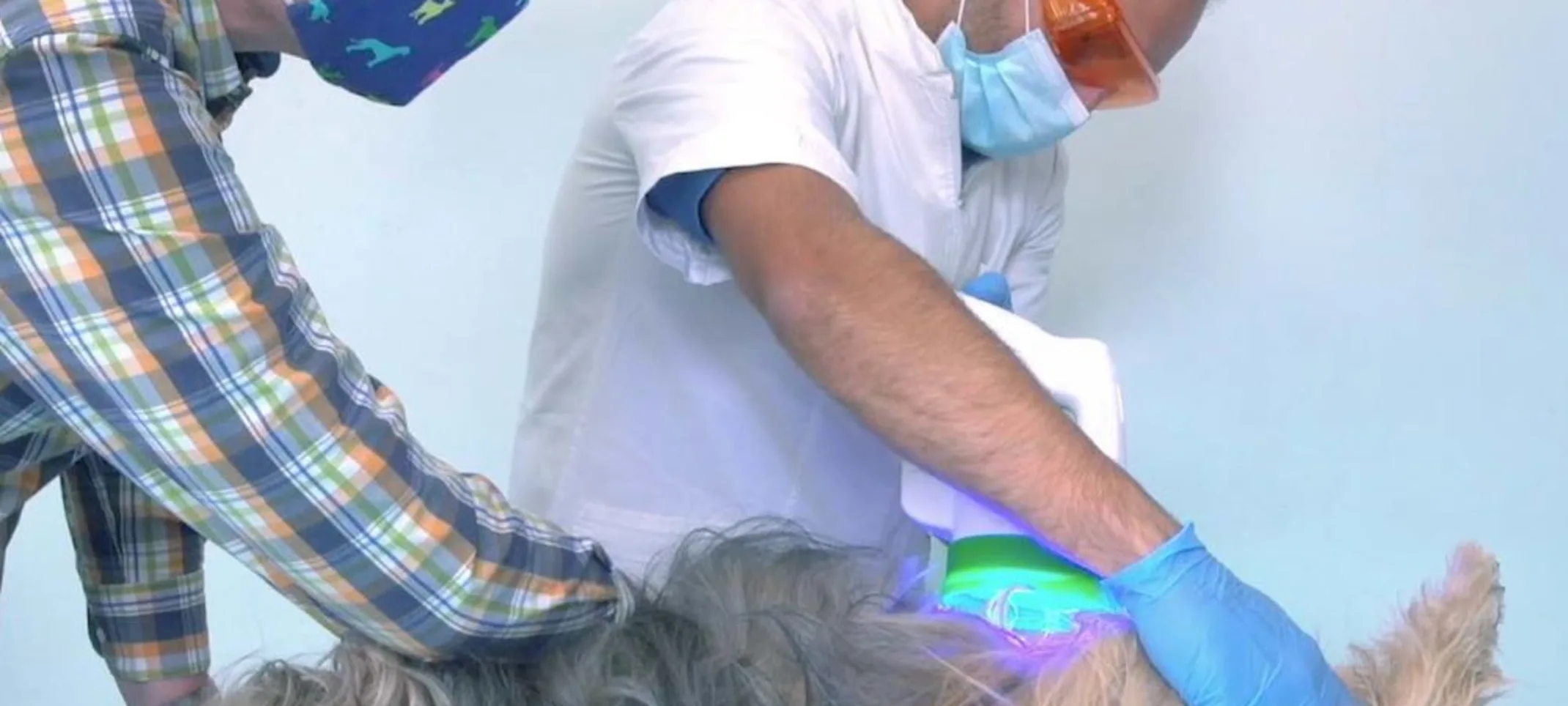 Phovia Therapy being performed on a patient Phovia Therapy being performed on a patient