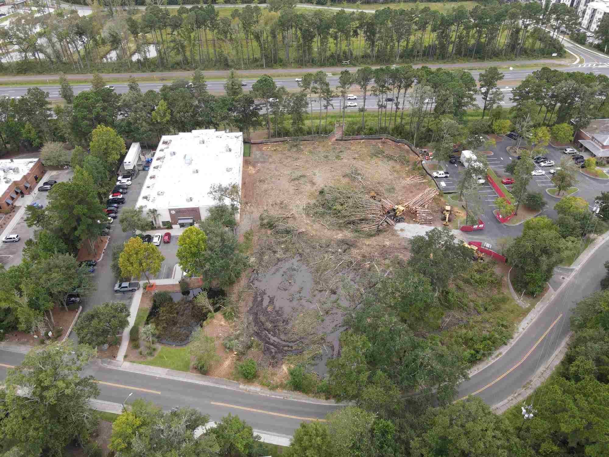 Ariel view of the construction for the new expansion