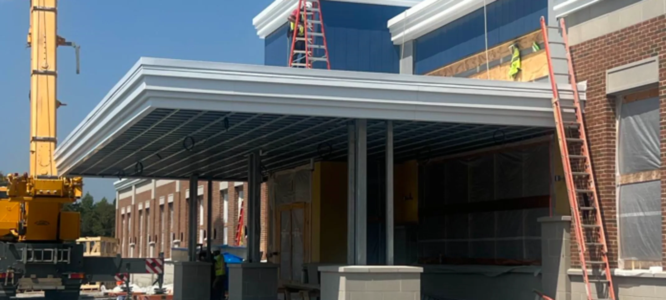 Richmond front entrance in construction Richmond front entrance in construction