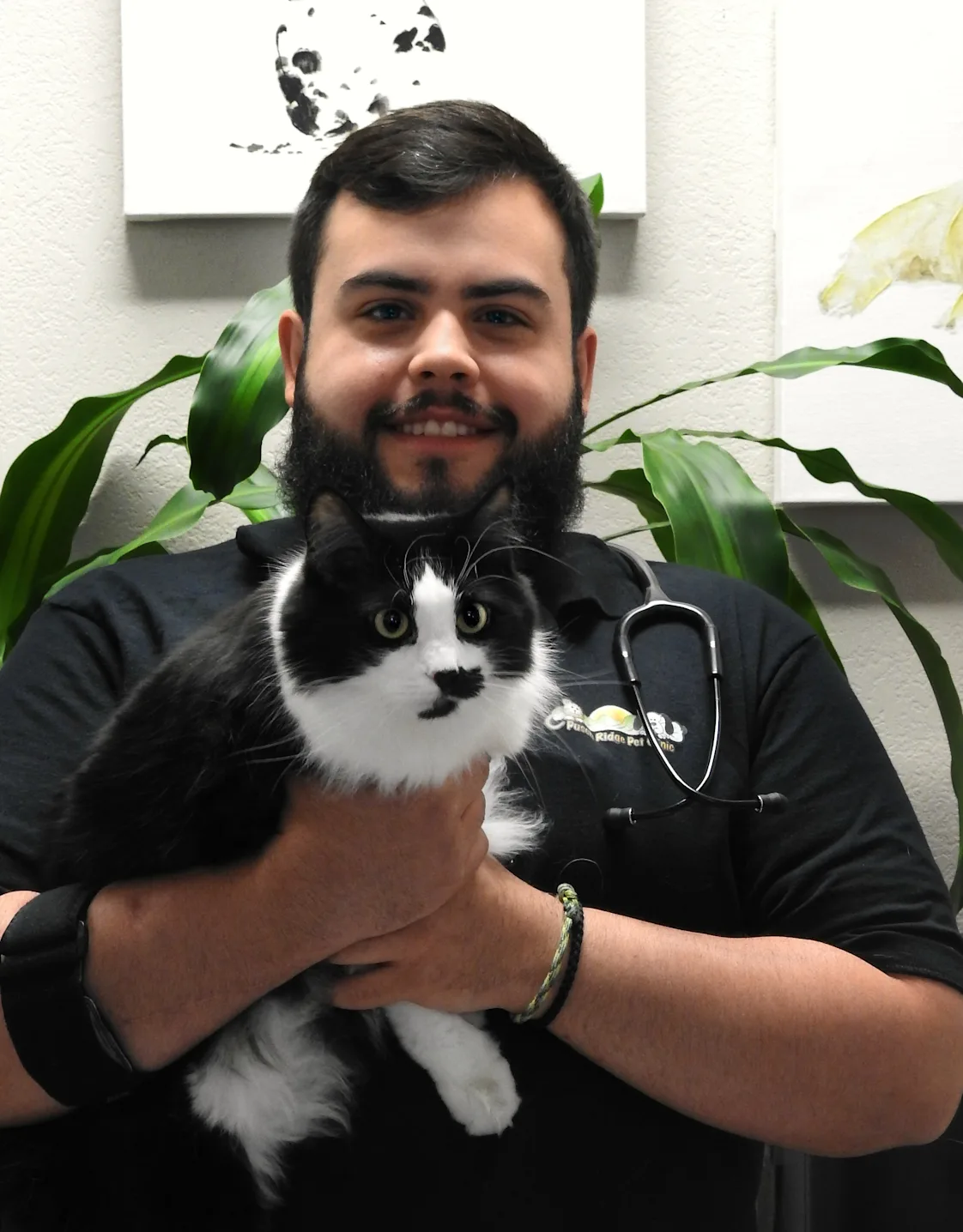 Phillip holding Roady the cat Phillip holding Roady the cat