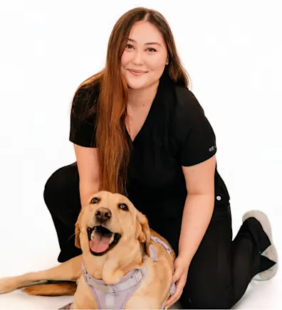 Menaly with dog Menaly with dog