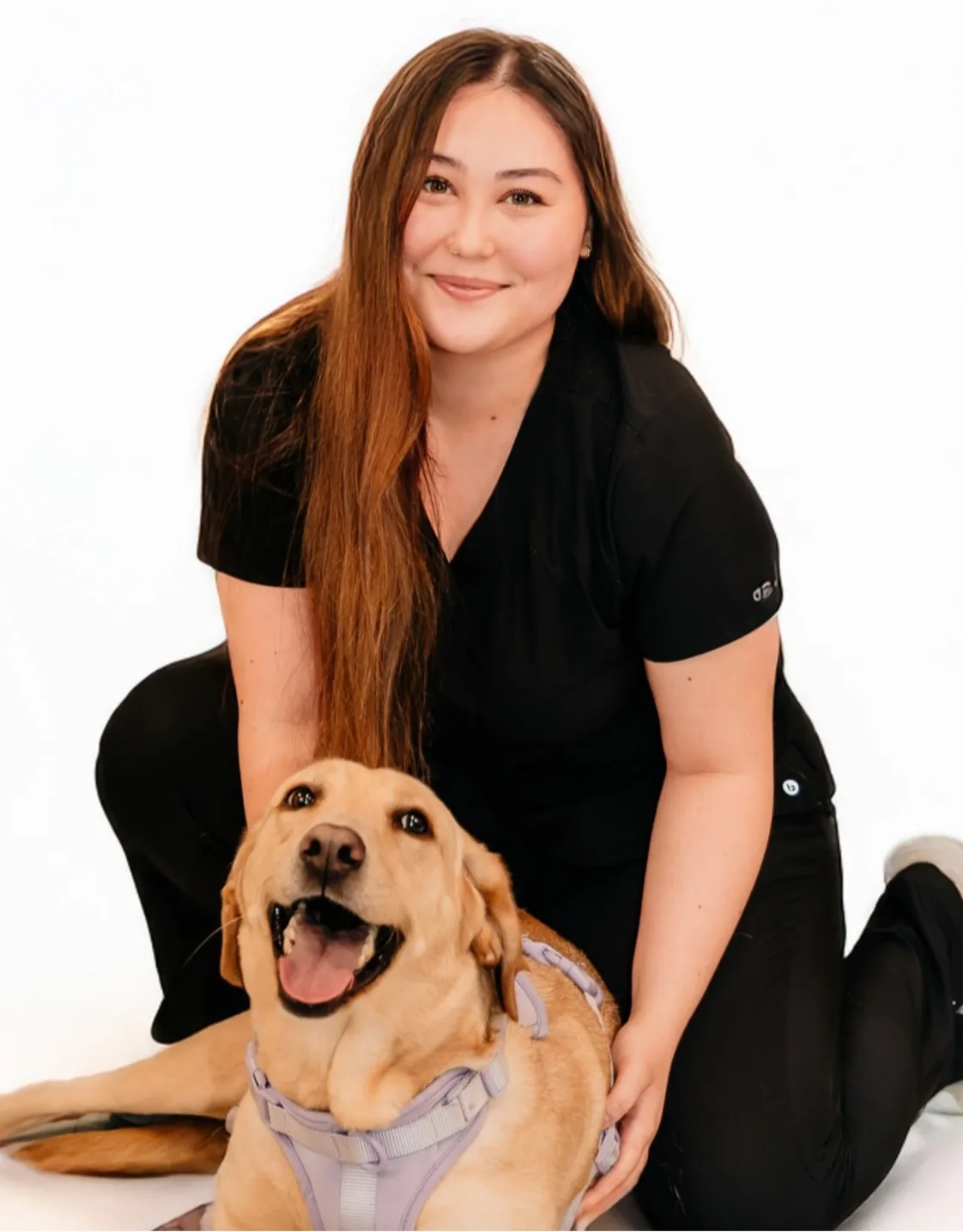 Menaly with dog Menaly with dog