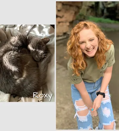 Jaden of Value Vet, and her cat, Roxy Jaden of Value Vet, and her cat, Roxy