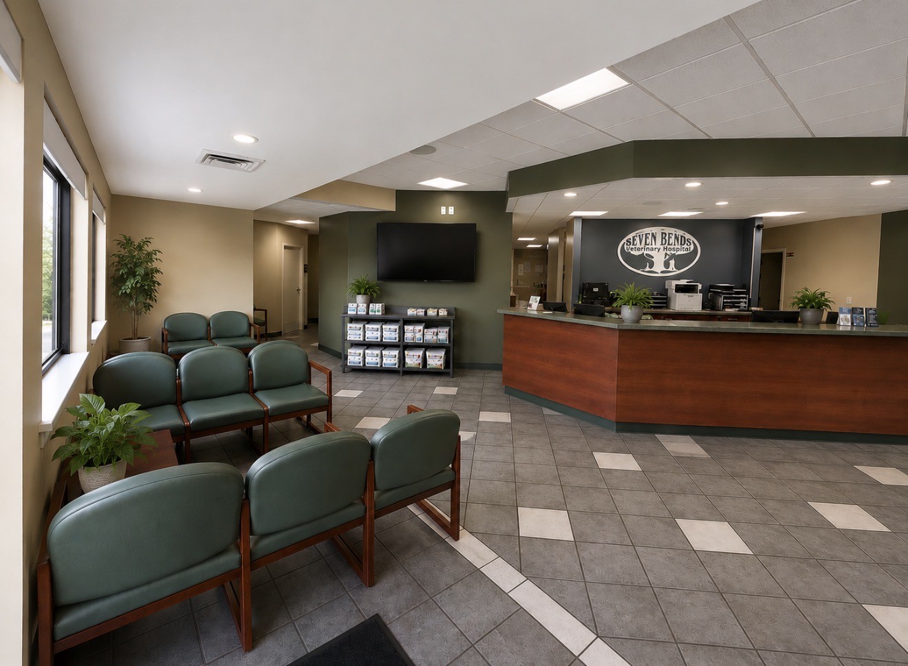 Seven Bends Veterinary Hospital Lobby