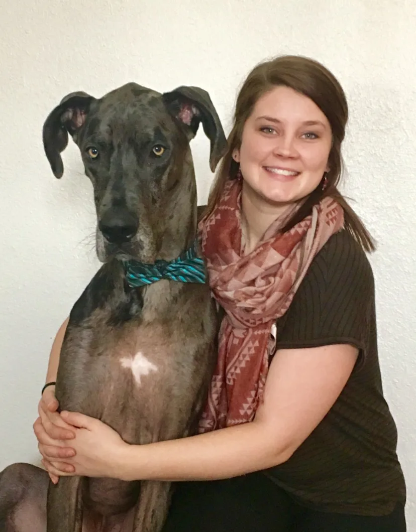 ERIN WITH A DOG