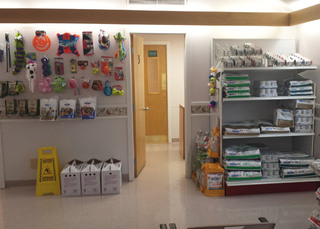 Pet food and toys at Wasilla Veterinary Clinic