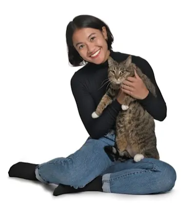 Jena holding a cat Jena holding a cat