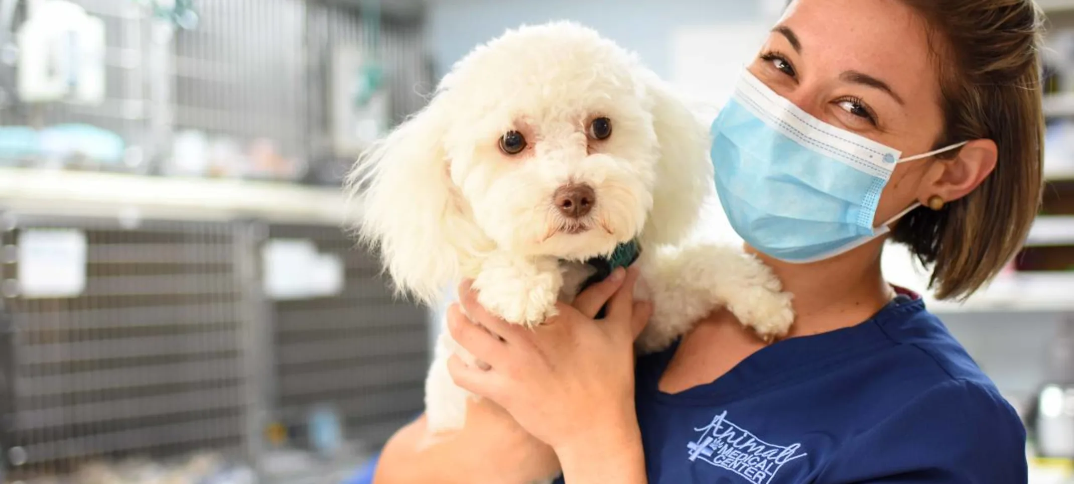 Animal Medical Center of Hattiesburg staff holdin small dog. Animal Medical Center of Hattiesburg staff holdin small dog.