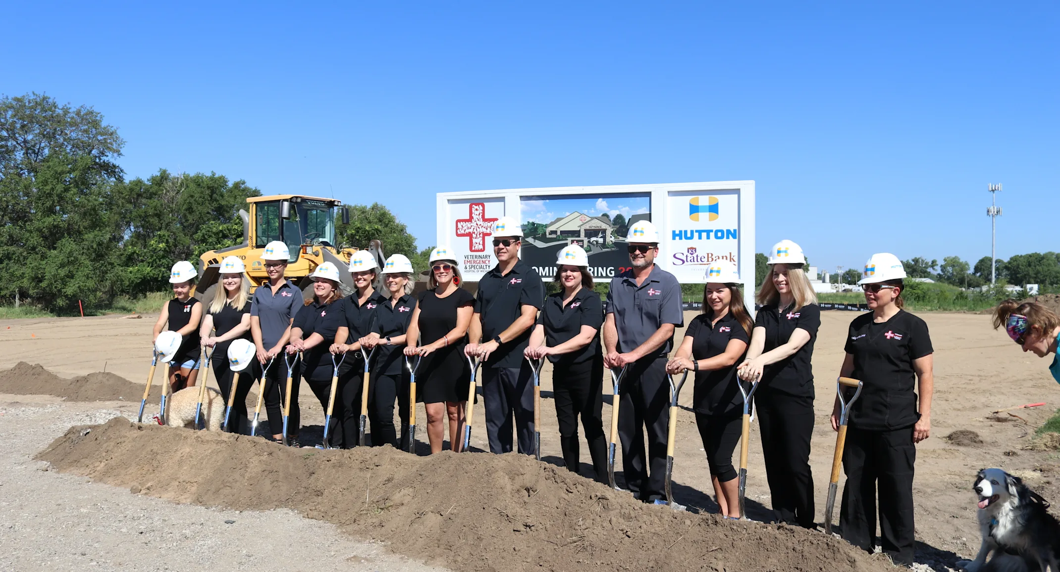 Staff construction at new VESH site Staff construction at new VESH site