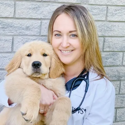 Dr. Rosetta Parker with her dog