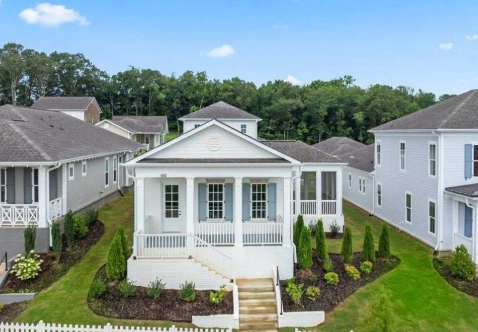 Suburban houses sitting on a hill. Suburban houses sitting on a hill.