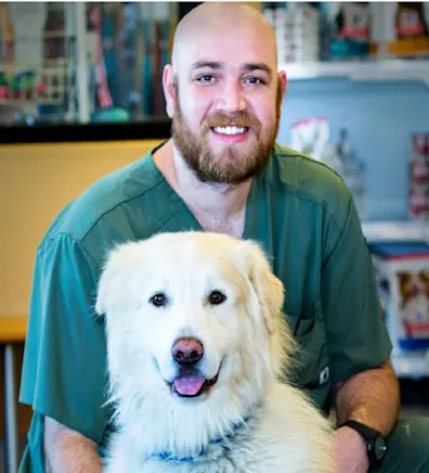 Zech with dog Zech with dog