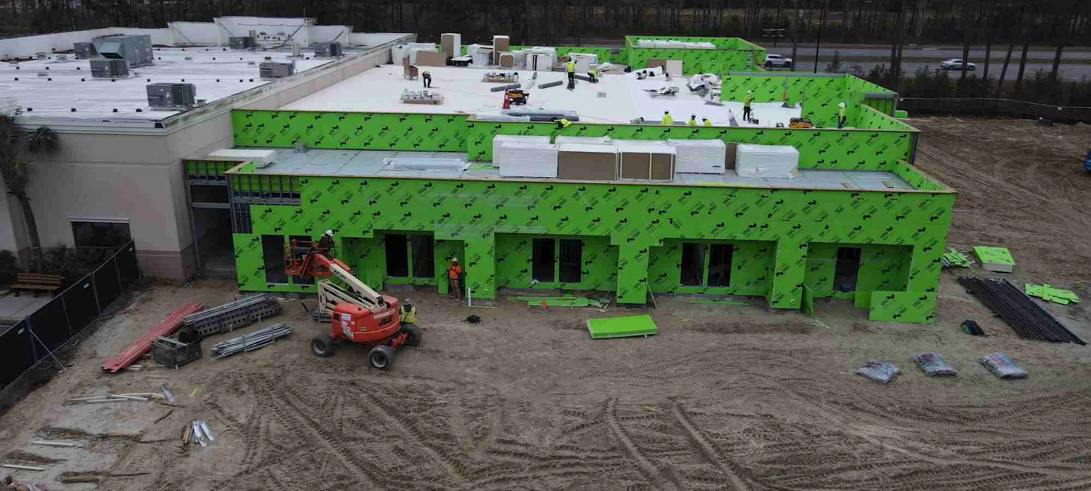 Exterior view of the new expansion Exterior view of the new expansion