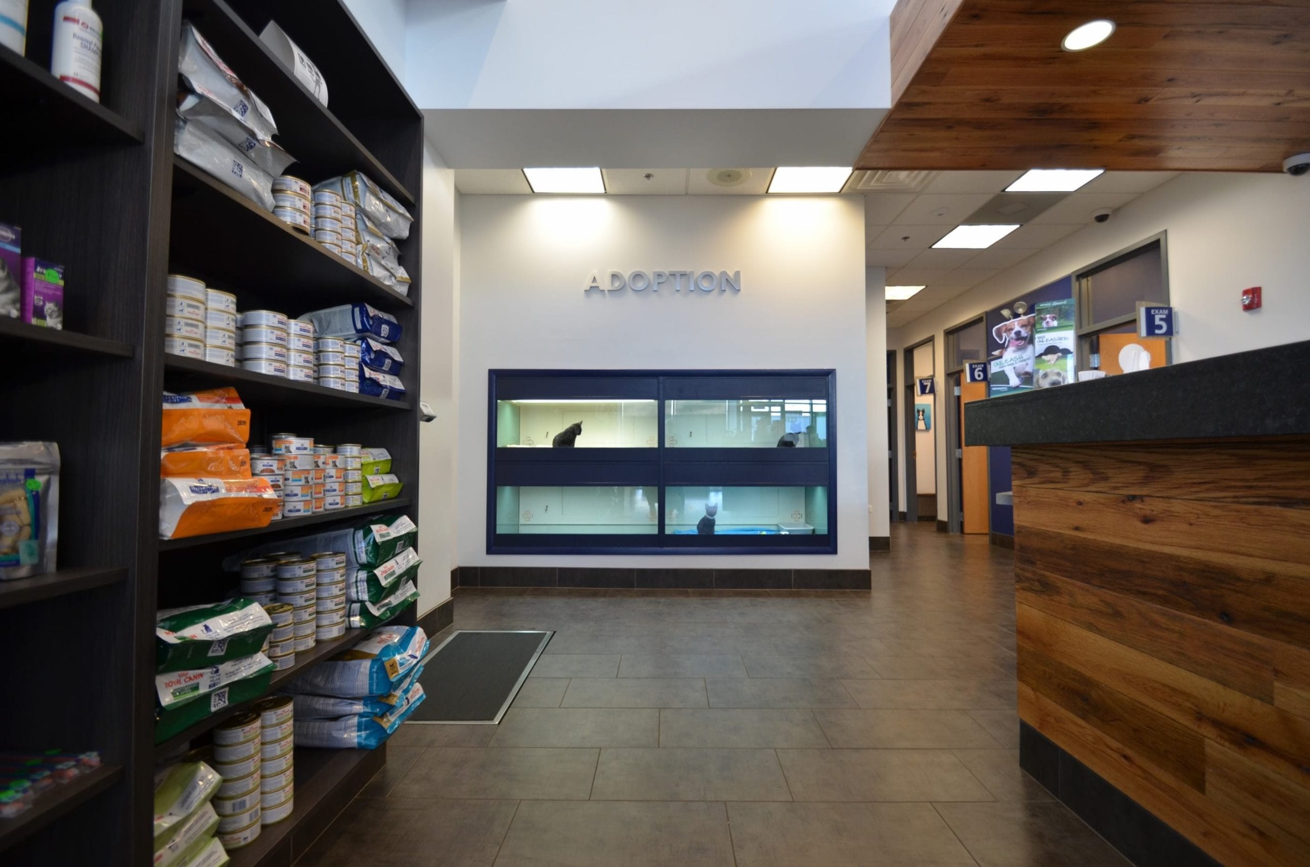 retail and adoption area at Countryside Veterinary Center
