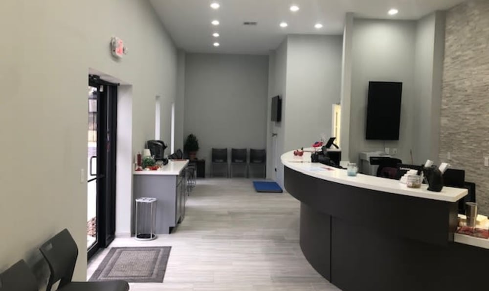 Longwood Animal and Pet Resort lobby and waiting room