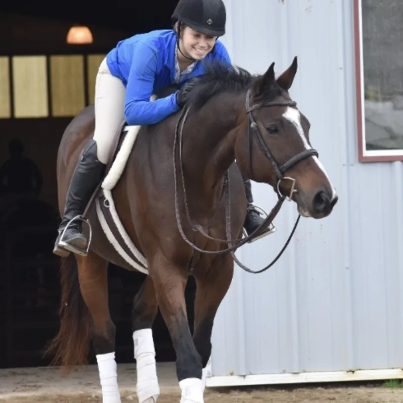 Melissa Stafford on her horse Melissa Stafford on her horse