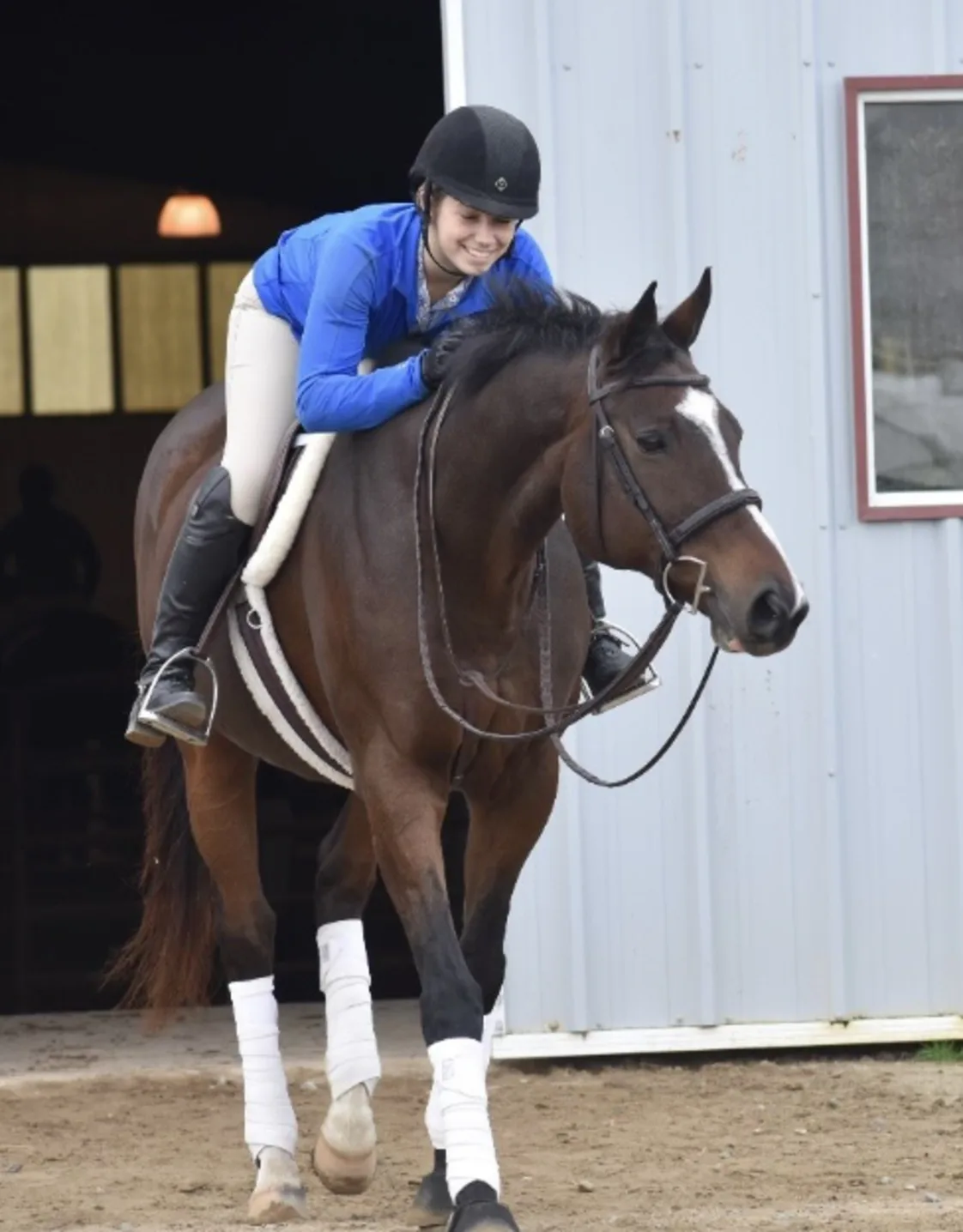 Melissa Stafford on her horse Melissa Stafford on her horse