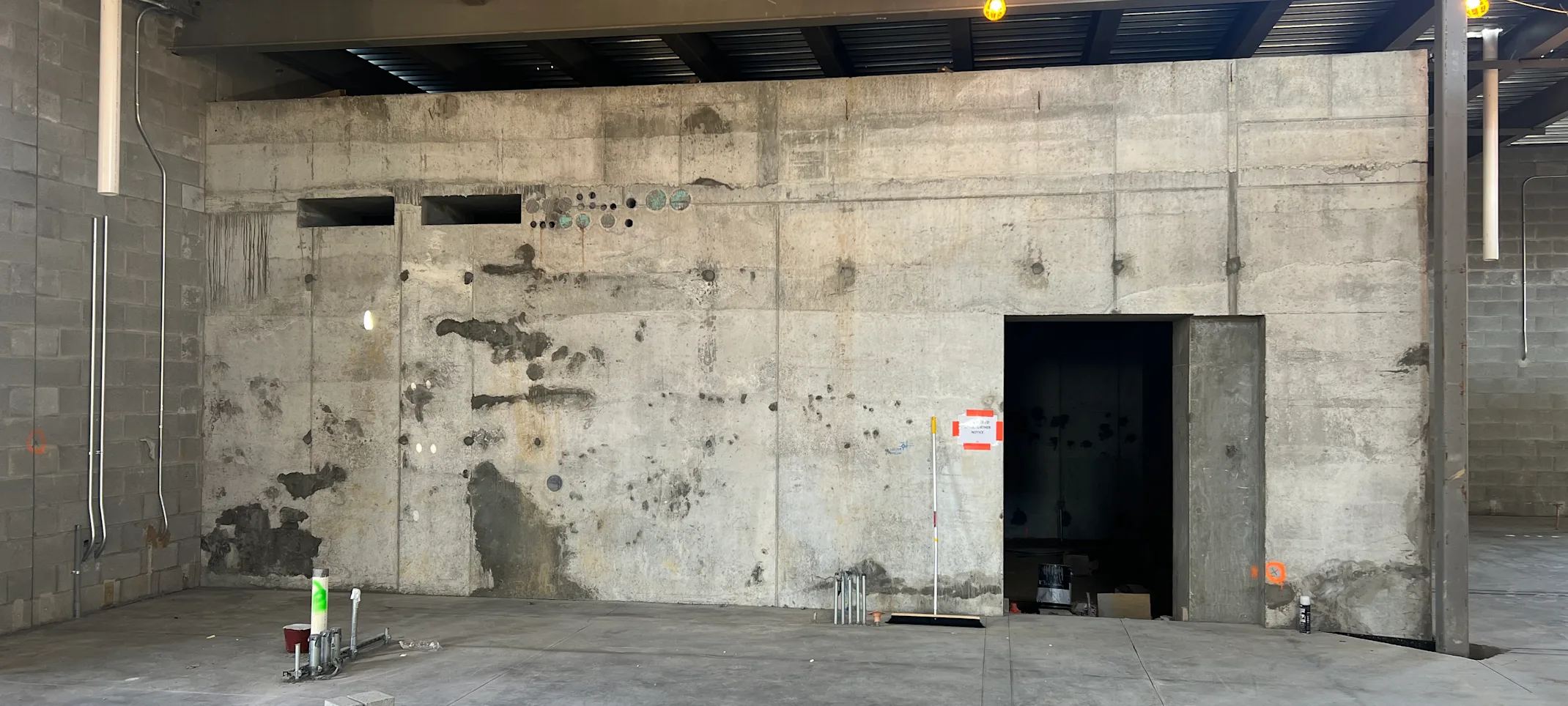 An inside view of the construction of the building showing an office being constructed An inside view of the construction of the building showing an office being constructed