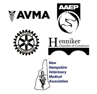 logos for AMA, AAEP, Rotary International, and the Henniker Chamber of Commerce