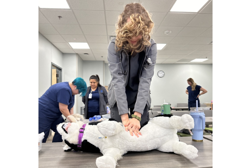 Student Practicing CPR
