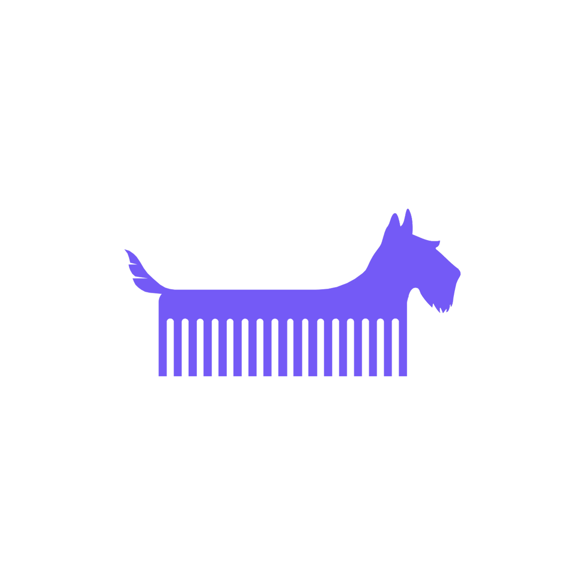 Dog shaped like a comb