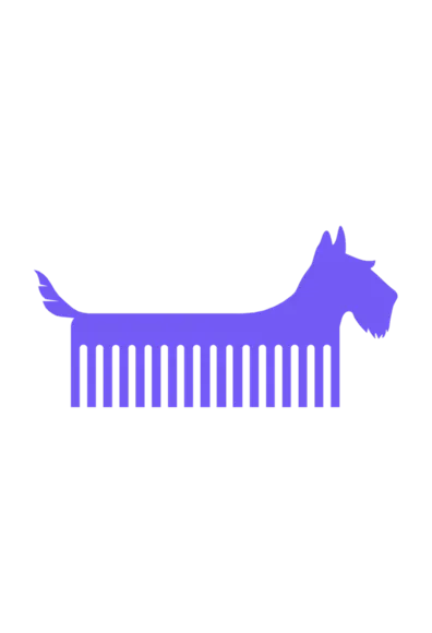 Dog shaped like a comb Dog shaped like a comb