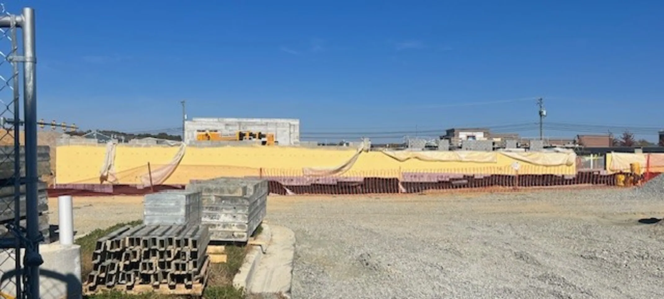 Construction view of a pile of steel beams Construction view of a pile of steel beams