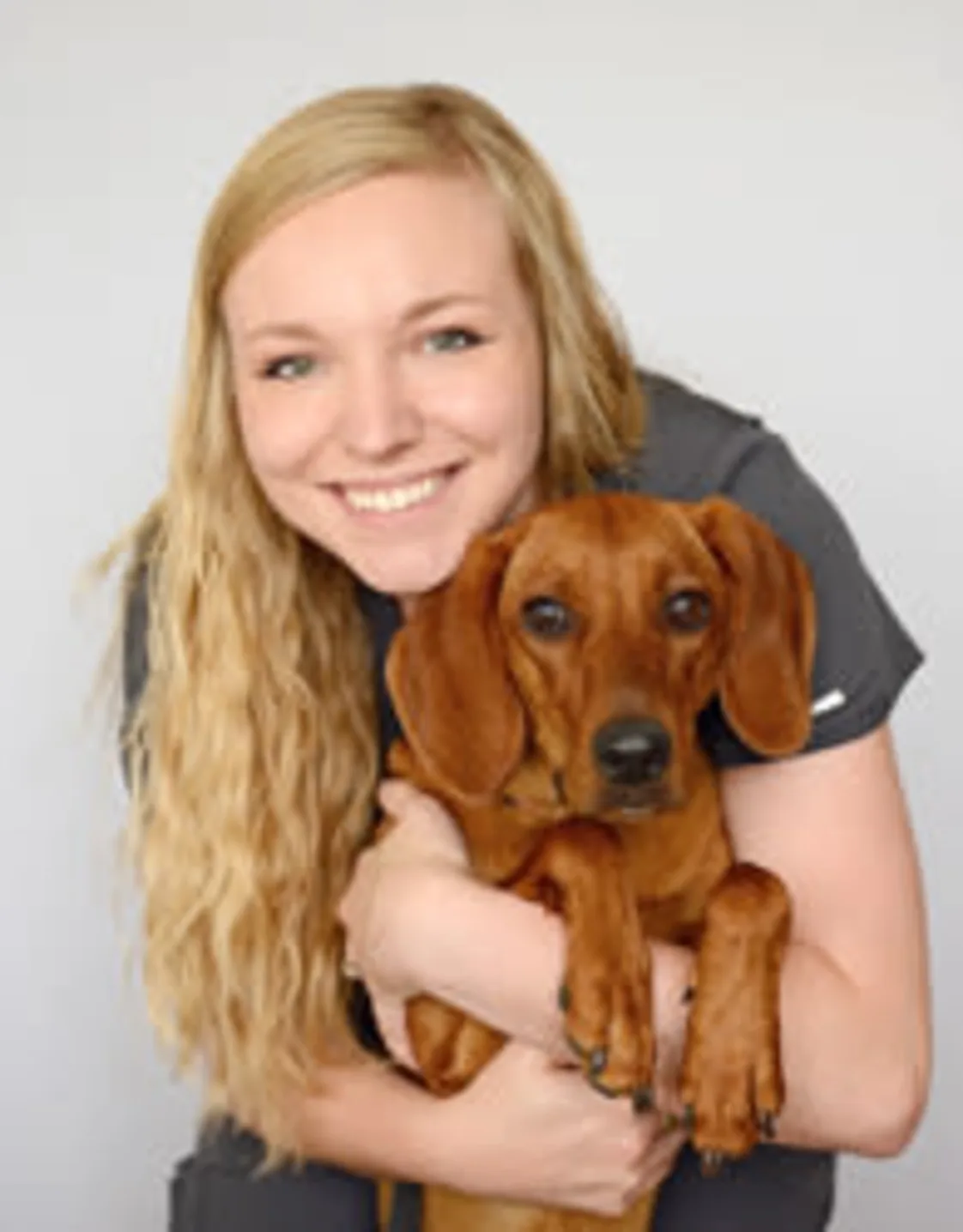 Claire with a dog Claire with a dog