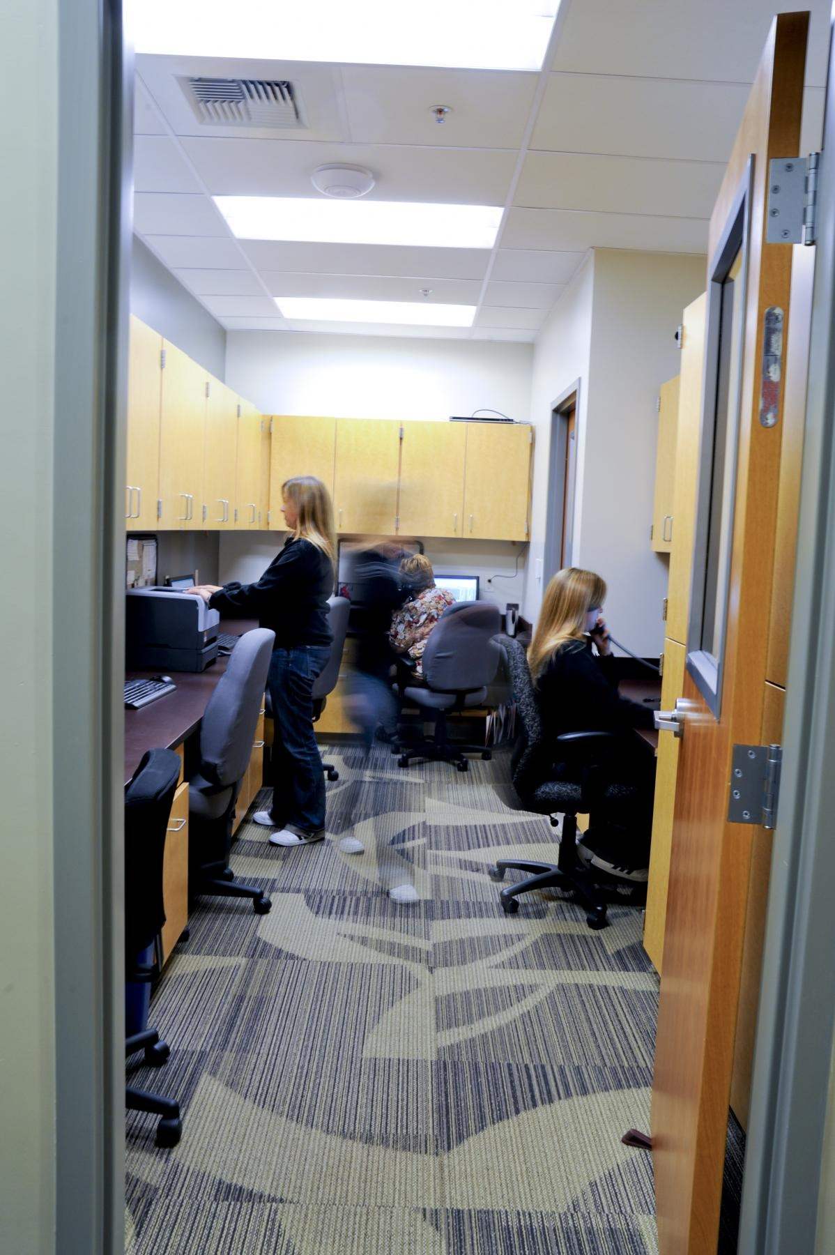 Phone Room with People