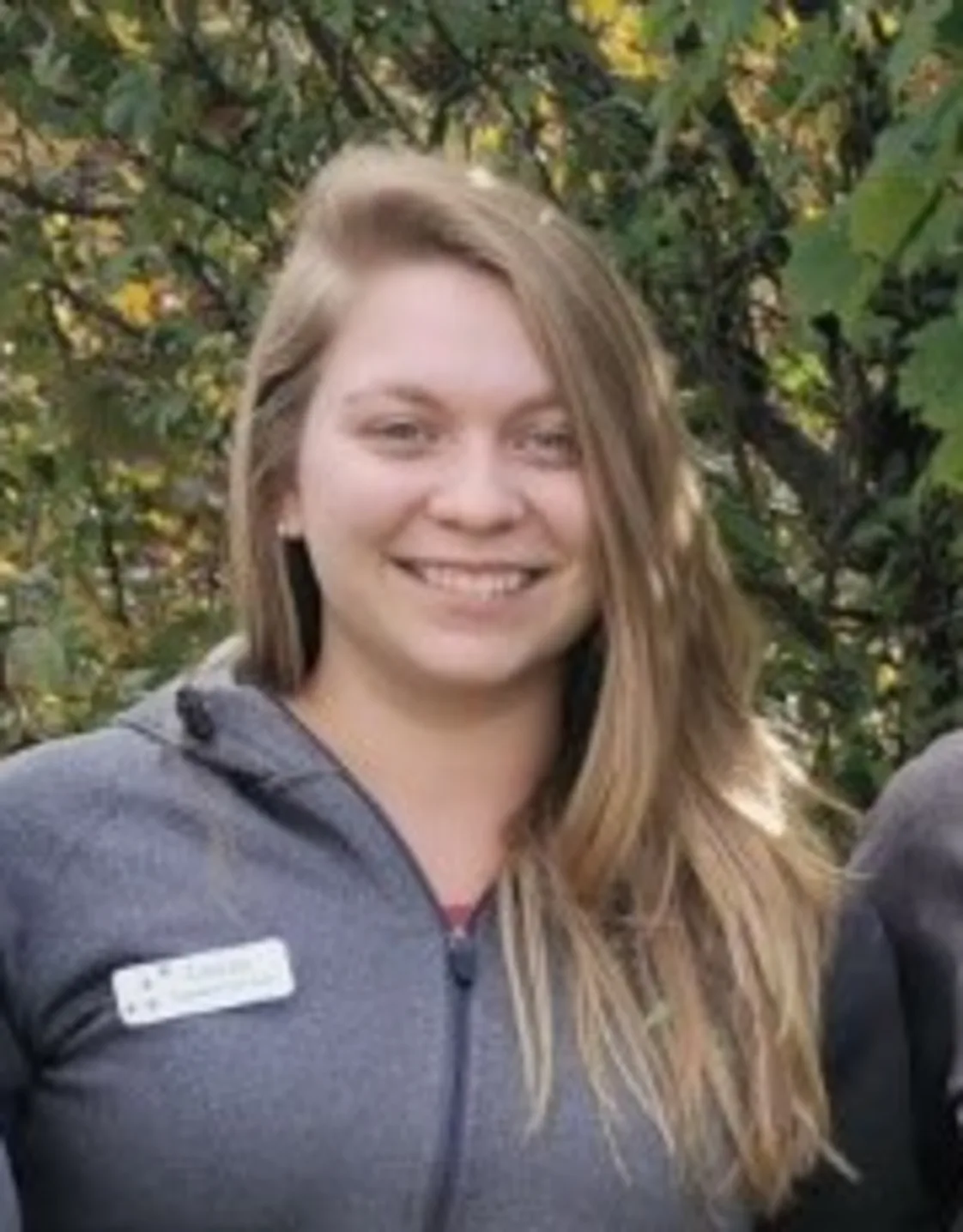 Lauren smiling at the camera Lauren smiling at the camera